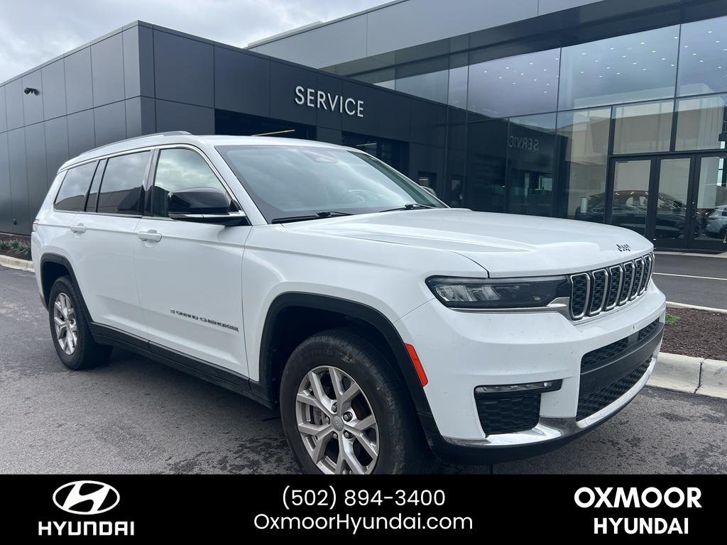 Used 2021 Bright White Clearcoat Jeep Limited image 1