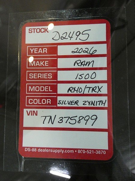 New 2026 Silver Zynith Exterior Paint RAM RHO 4x4 Crew Cab 5