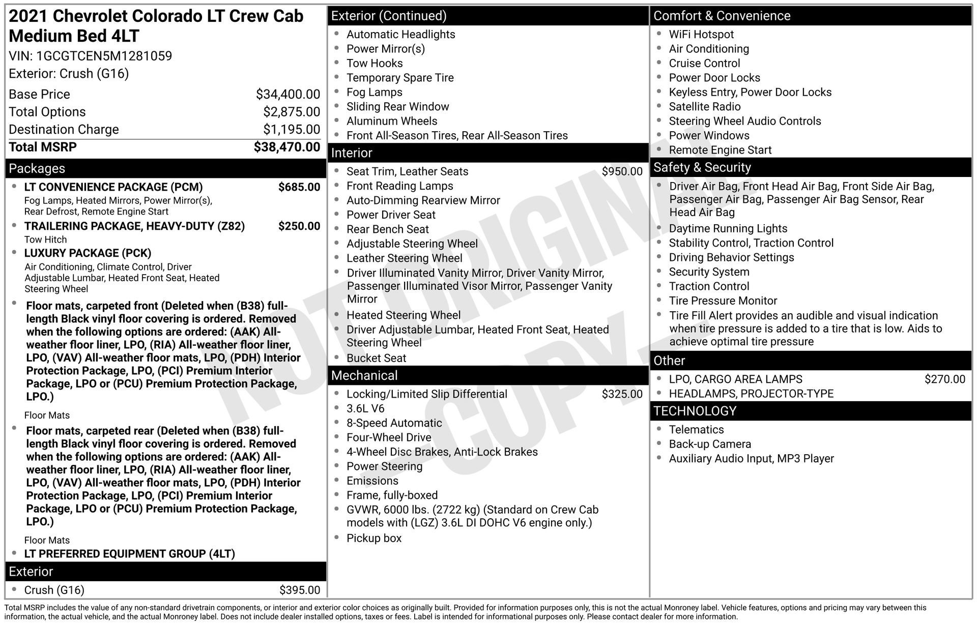 2021 CHEVROLET COLORADO - Image 3