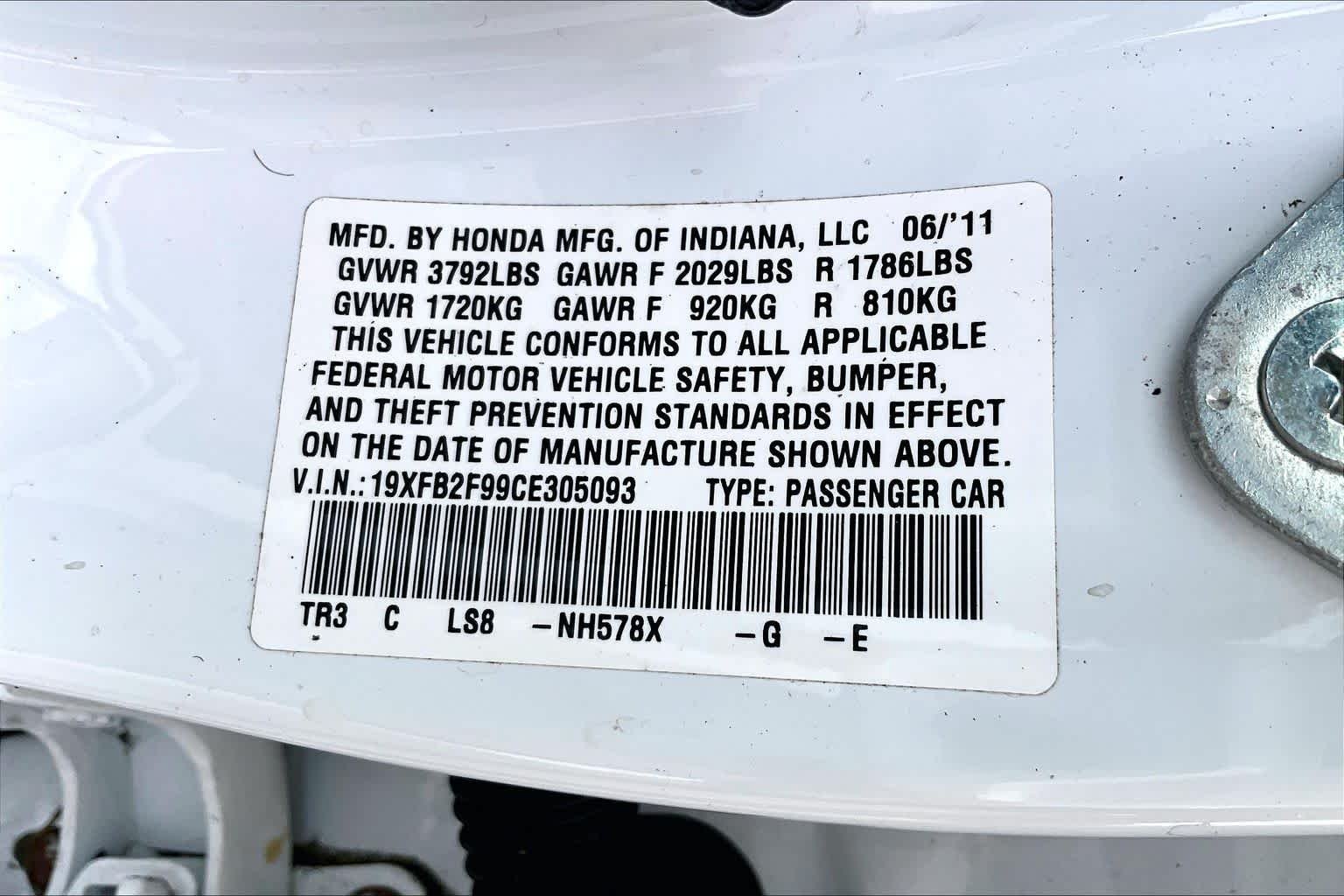 Used 2012 Taffeta White Honda EX-L image 30