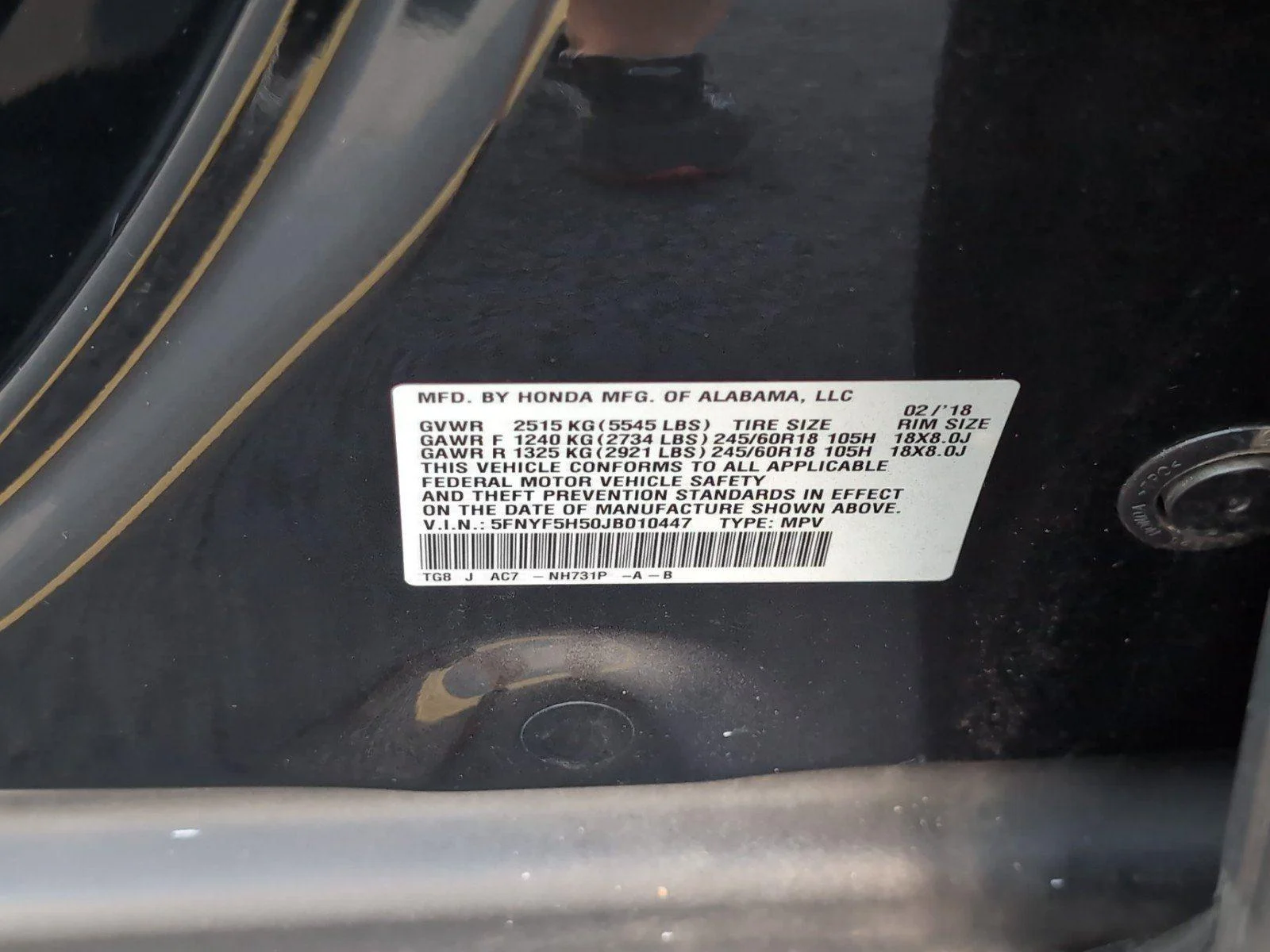 Used 2018 Crystal Black Pearl Honda EX-L image 13