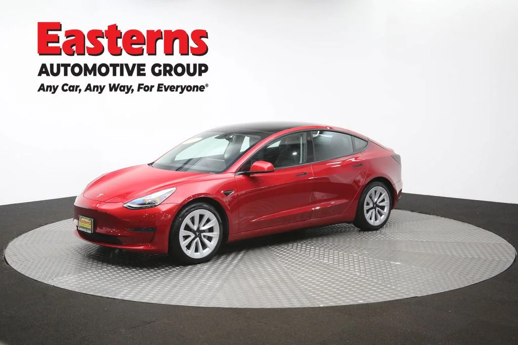 Used 2021 Red Tesla Standard Range Plus image 50