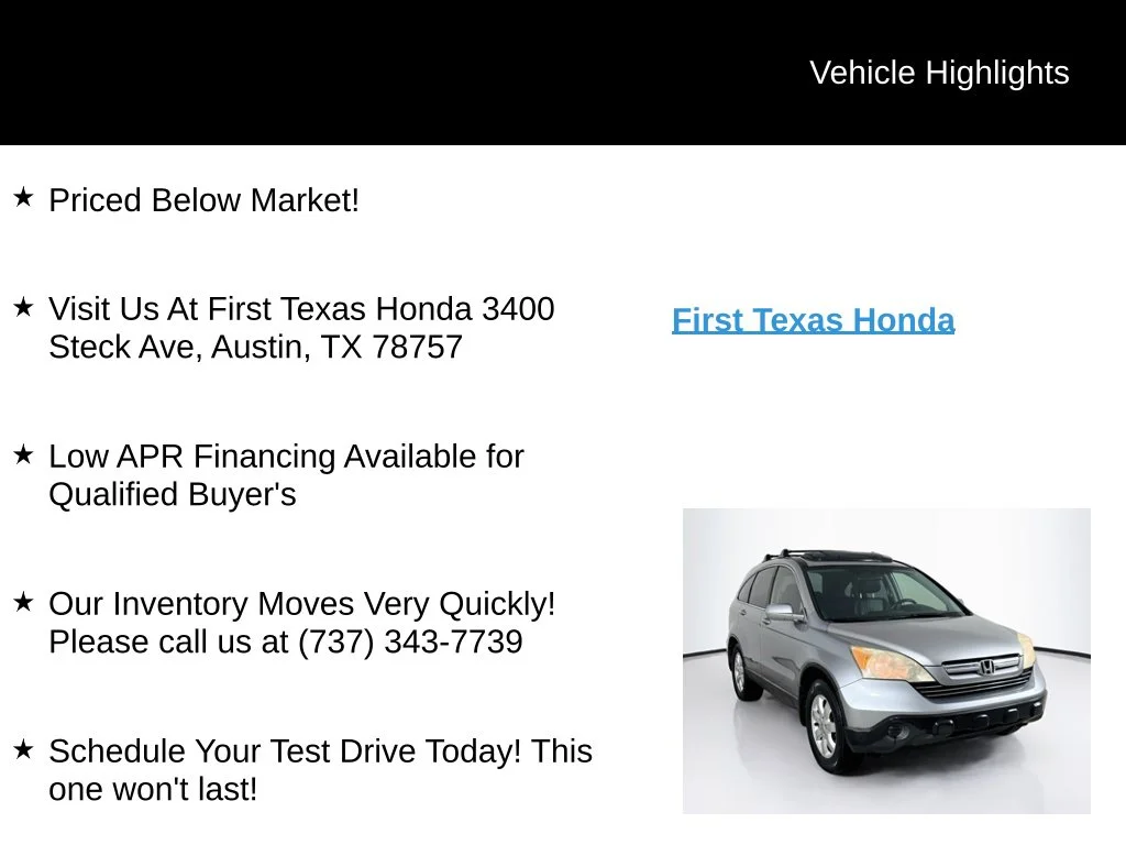Used 2007 Silver Honda EX-L image 9