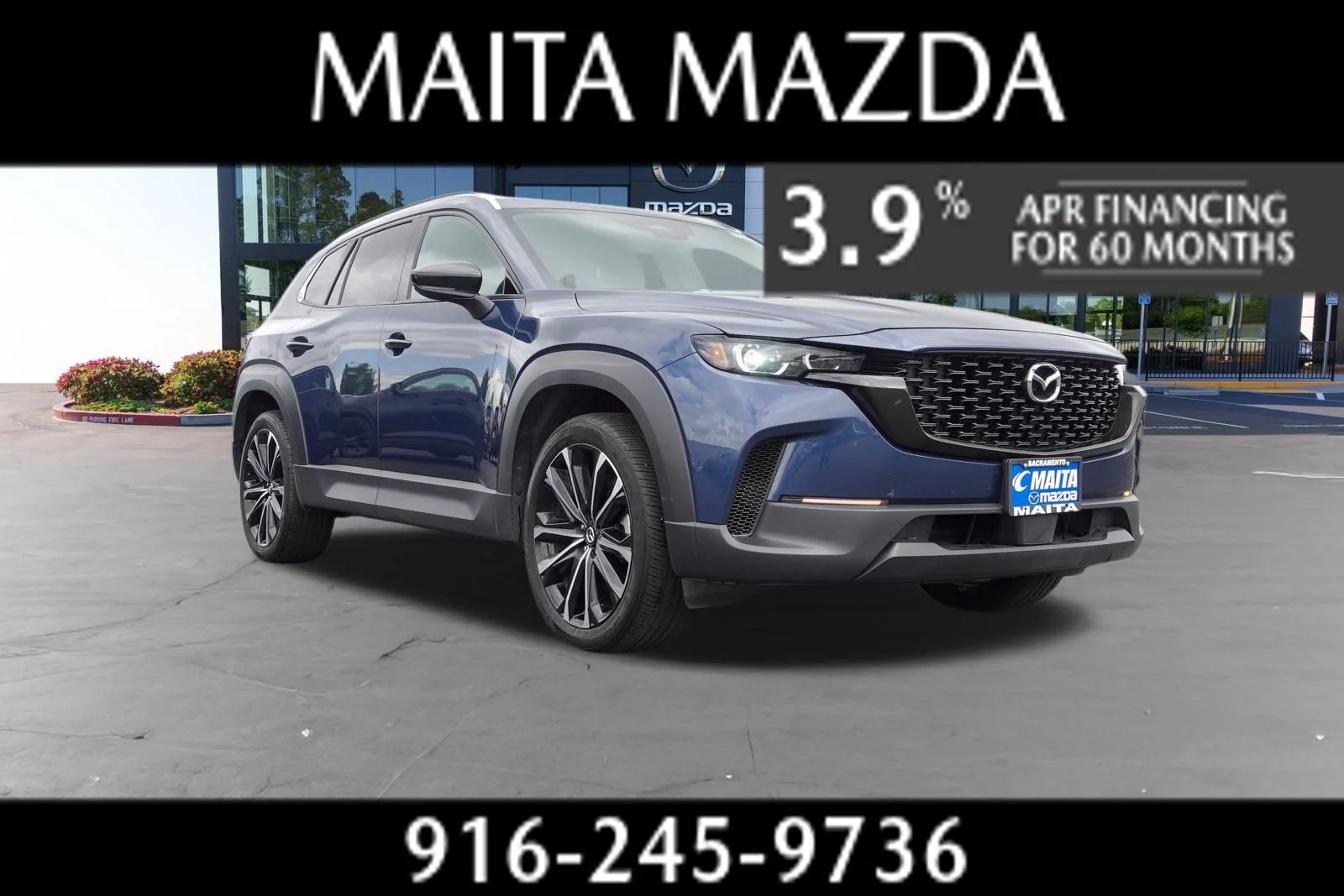 Certified Used 2025 Ingot Blue Metallic Mazda 2.5 S Premium Plus Package image 1