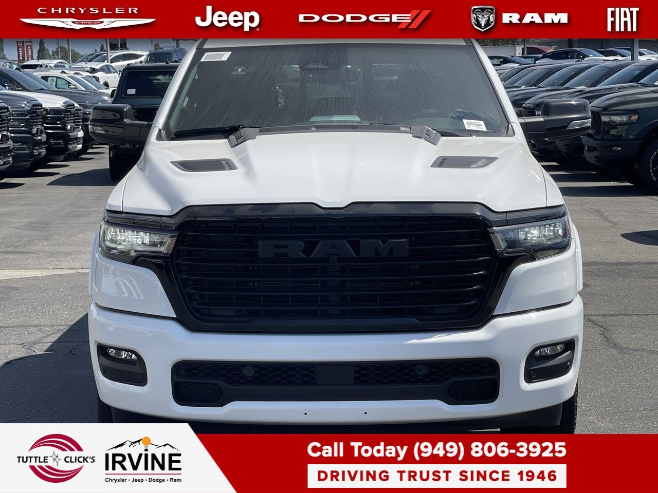 New 2026 Bright White Clear-Coat Exterior Paint RAM Laramie image 2