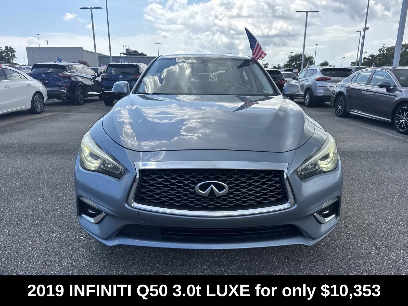 Used 2019 INFINITI Q50 LUXE with VIN JN1EV7AP6KM541337 for sale in D'Iberville, MS