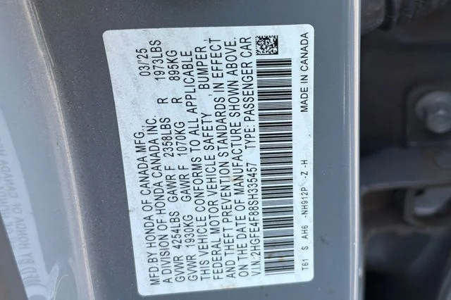 Certified Used 2025 Urban Gray Pearl Honda Sport image 34