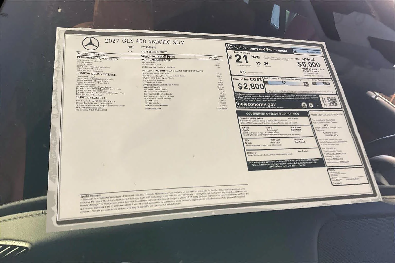 New 2027 Polar White Mercedes-Benz GLS 450 image 18