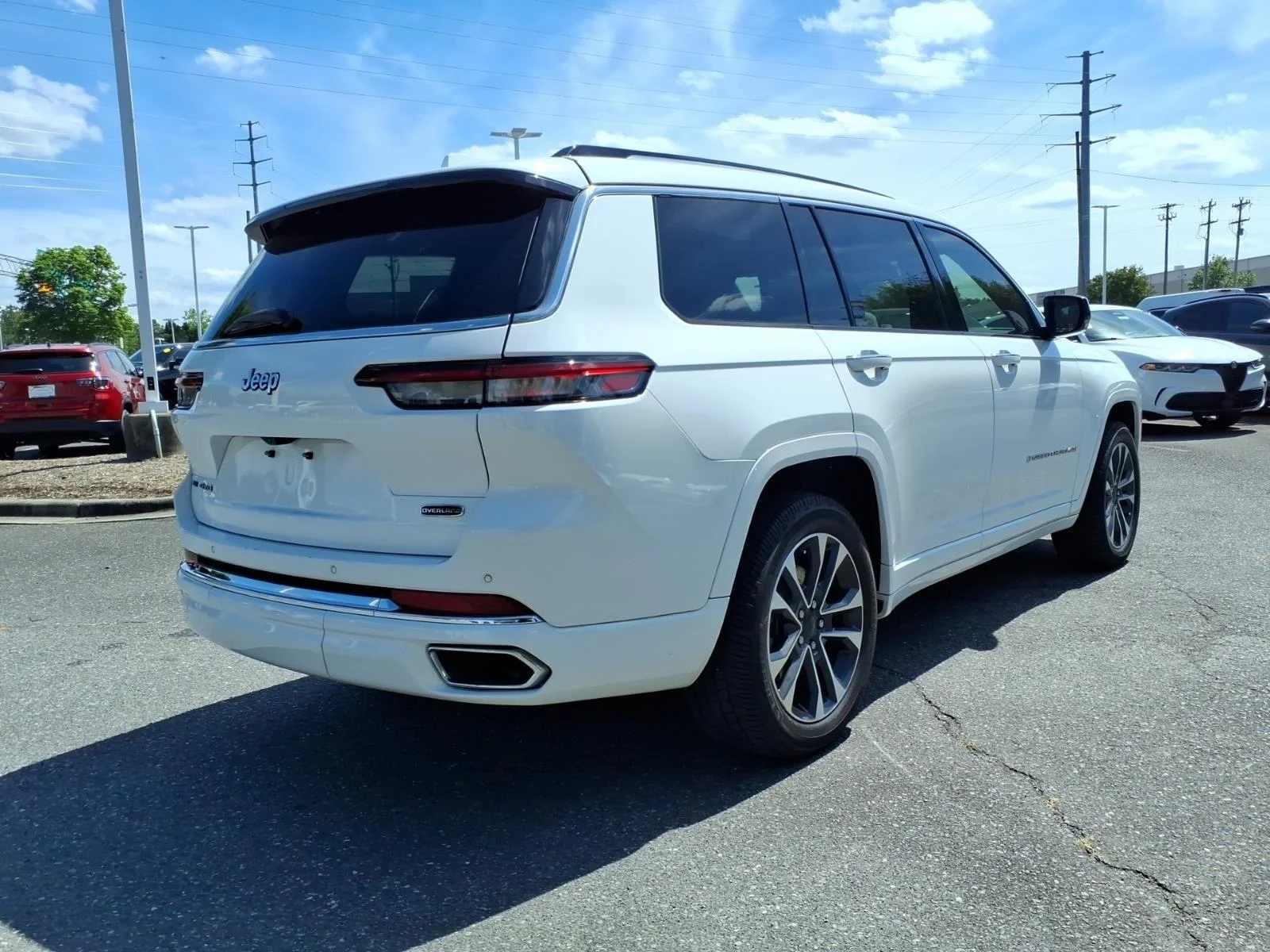 Used 2023 Bright White Clearcoat Jeep Overland image 2