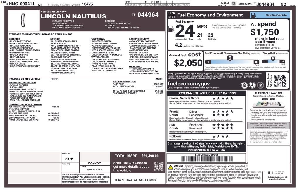 Used 2026 Black Lincoln Reserve image 25