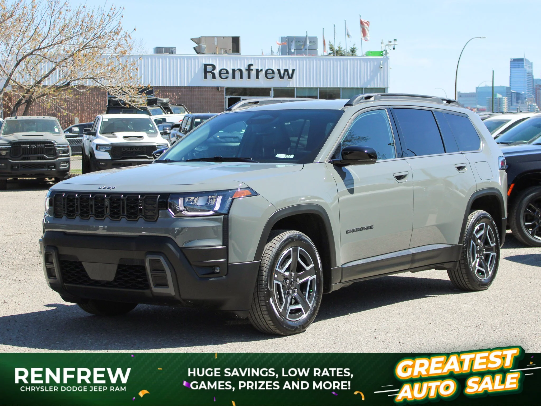New 2026 Grey Jeep Limited * 4x4, Turbo Hybrid, Heated Leather Seats/Wheel, Tech Group image 1