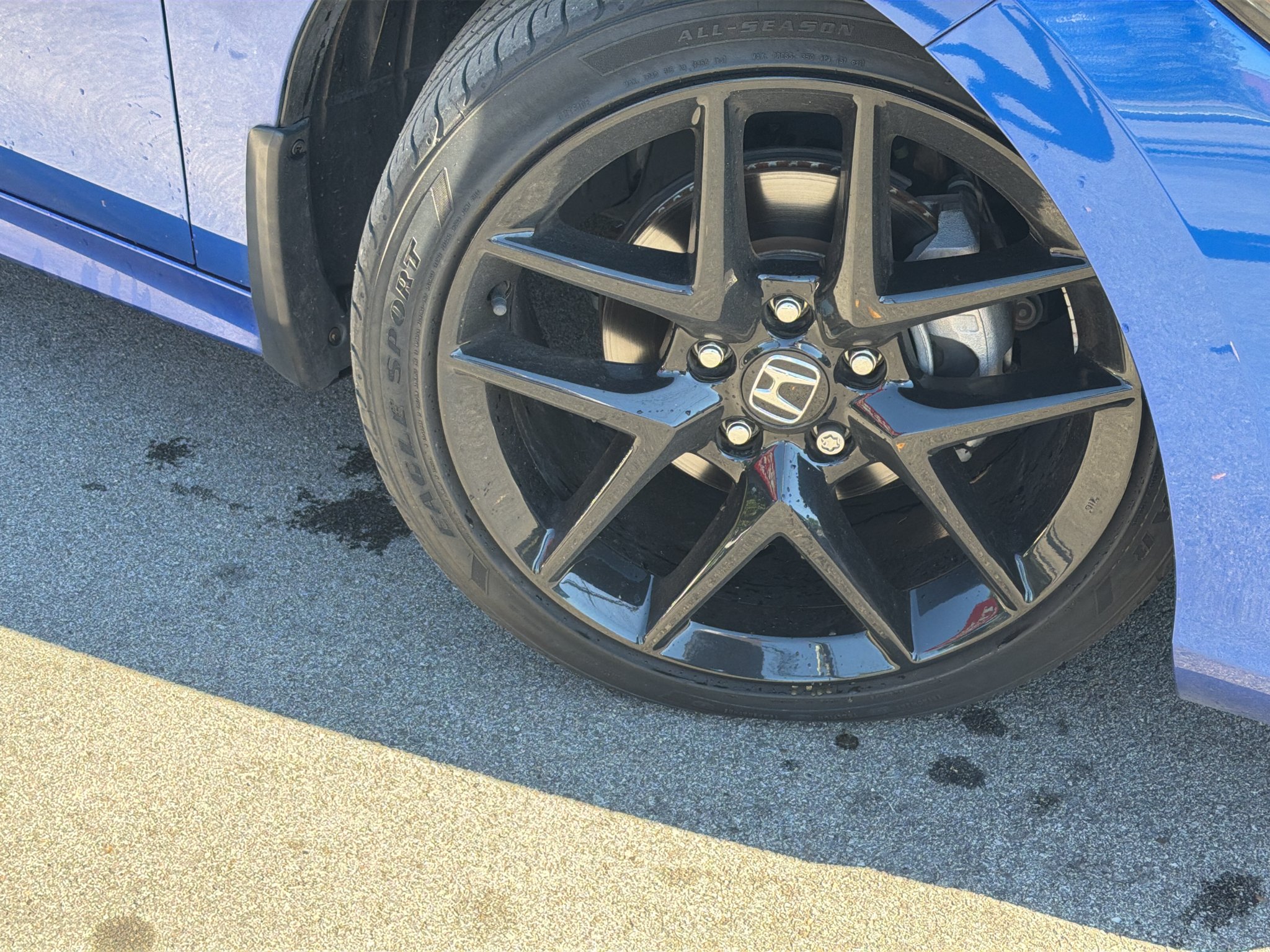 Used 2024 Aegean Blue Metallic Honda Sport image 2
