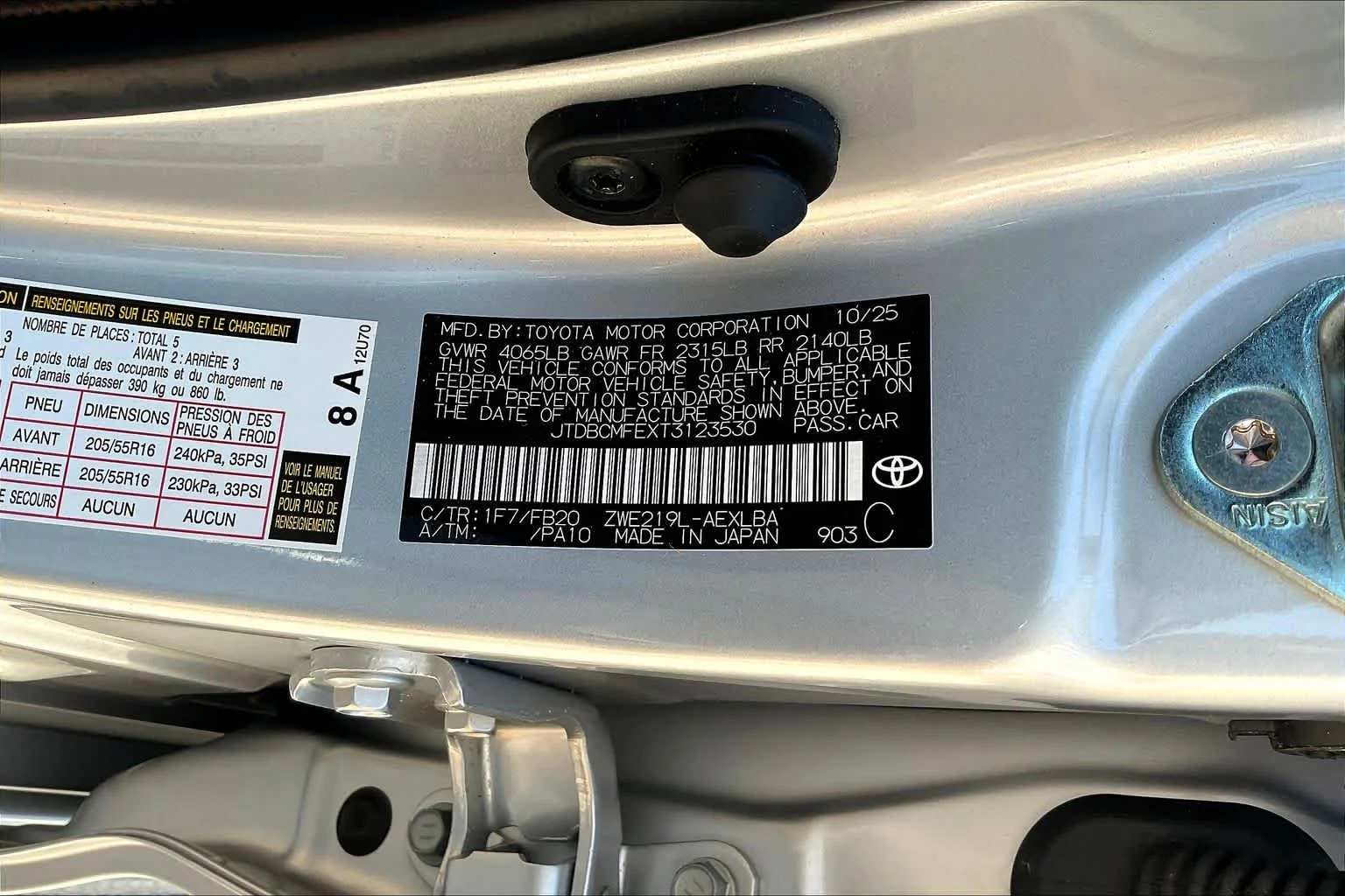 Used 2026 Classic Silver Metallic Toyota Hybrid LE image 34