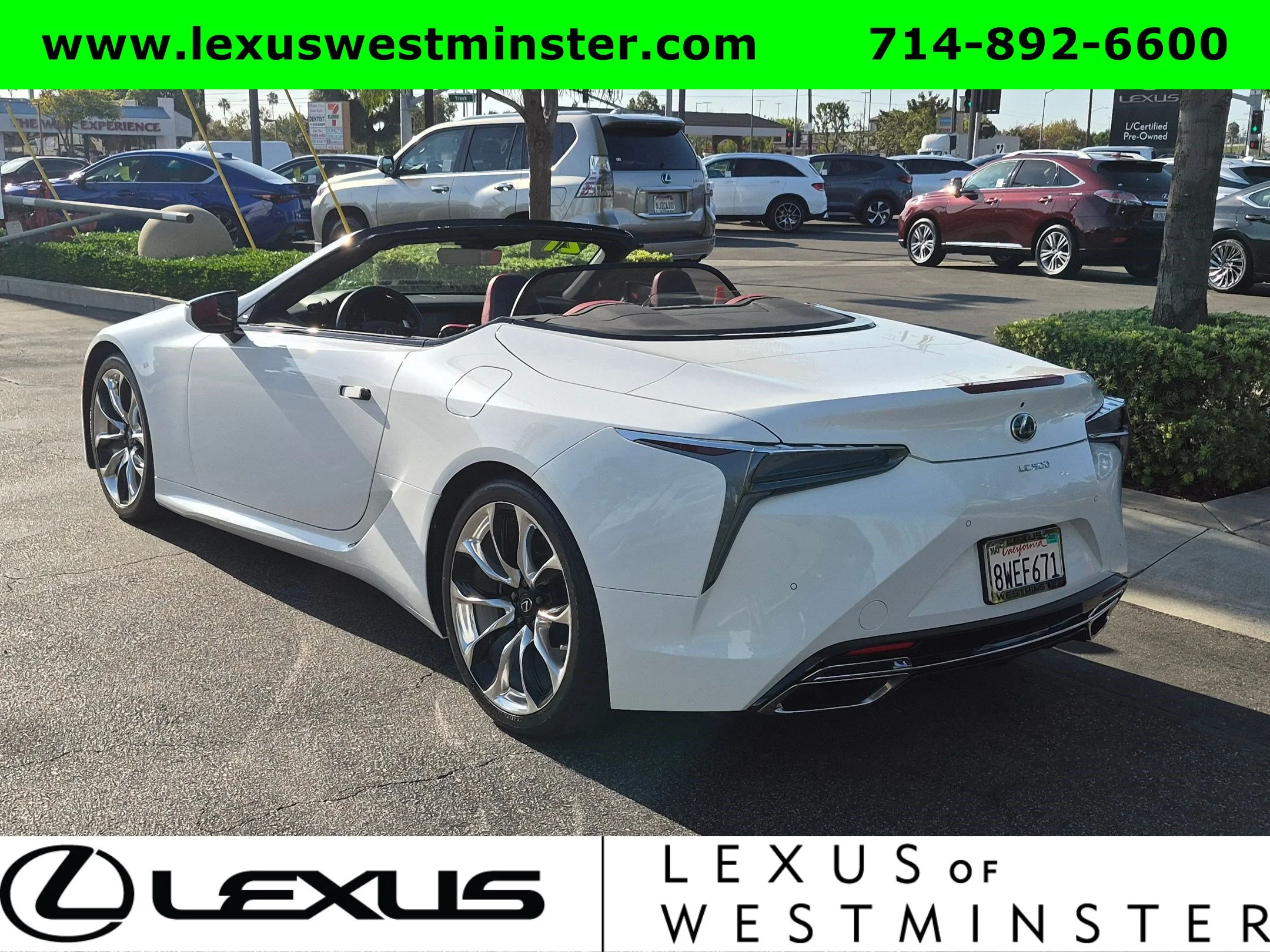 Certified Used 2021 White Lexus LC 500 image 8