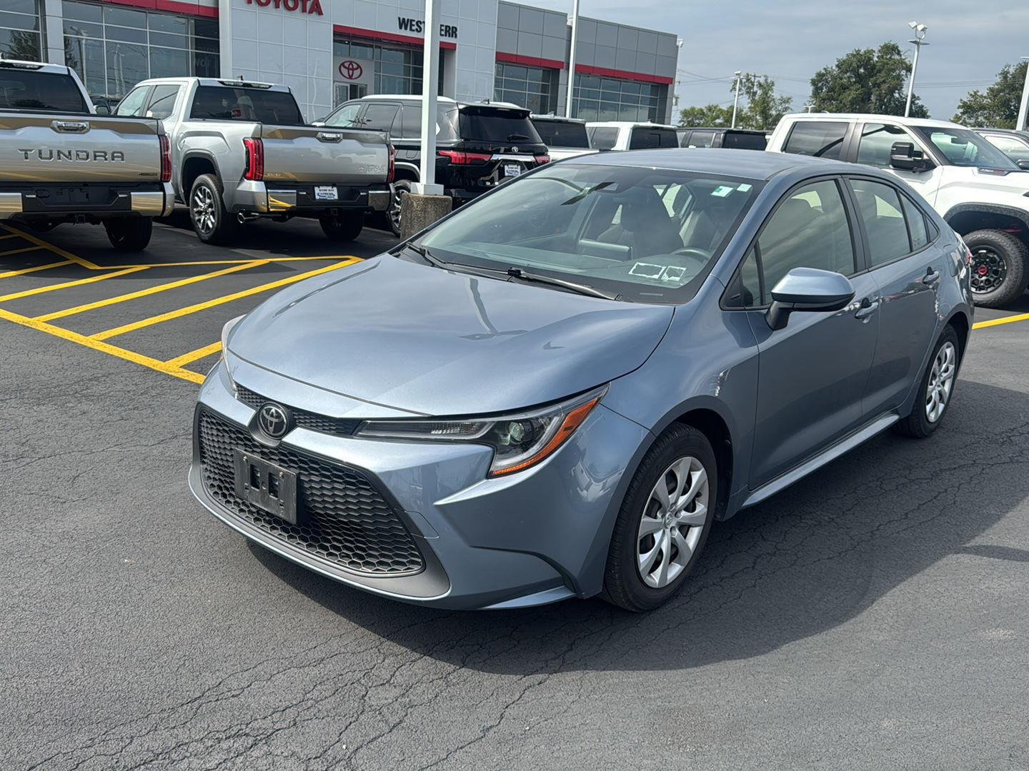 Used 2020 Celestite Gray Metallic Toyota LE image 3
