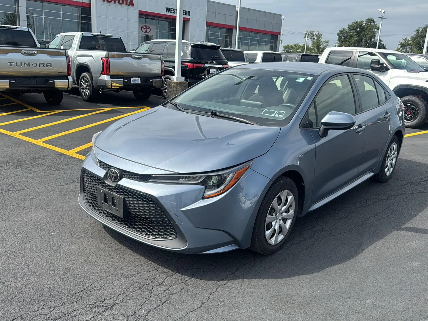 Used 2020 Celestite Gray Metallic Toyota LE image 3