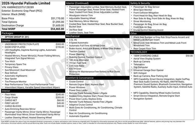 New 2026 Gray Hyundai Limited image 5