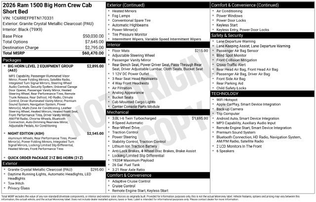 Used 2026 Gray Ram Big Horn/Lone Star image 33