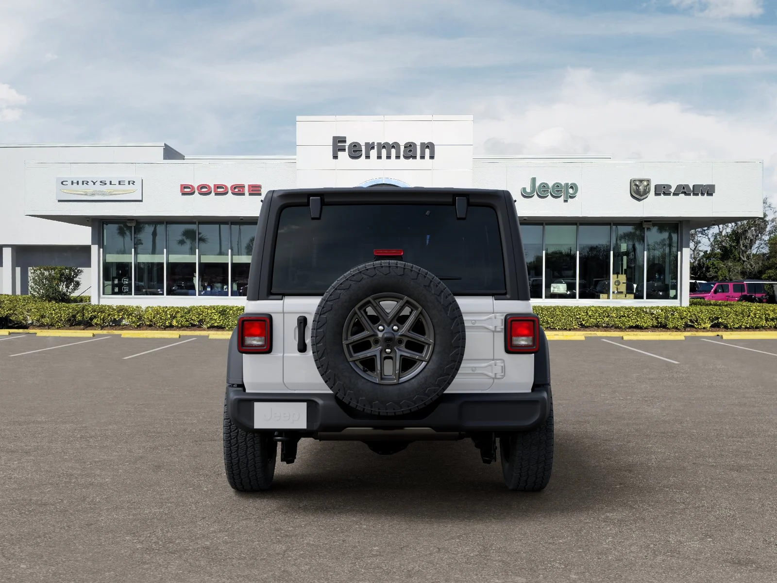 New 2026 Bright White Clear-Coat Exterior Paint Jeep Sport S image 42