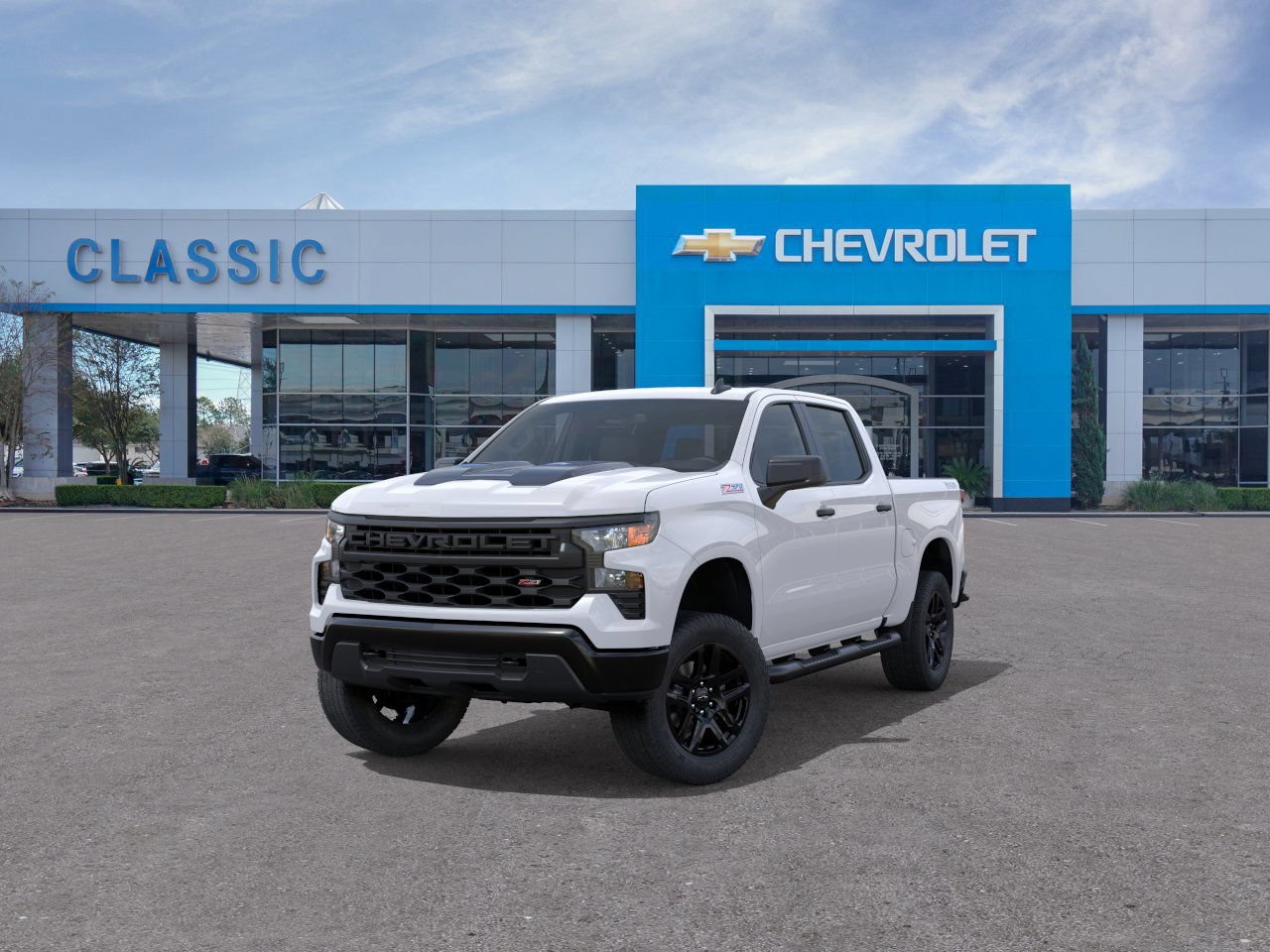 2026 Chevrolet Silverado 1500 Custom Trail Boss White at Classic Elite Chevrolet Hwy 6