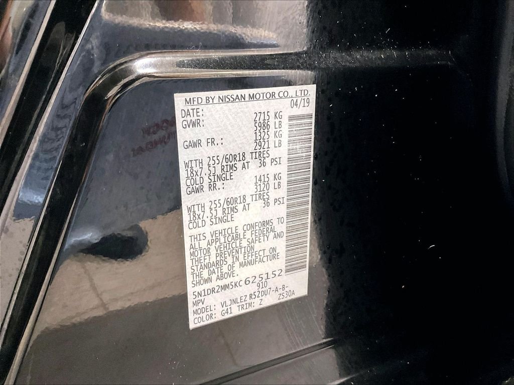 Used 2019 Black Nissan SV image 36