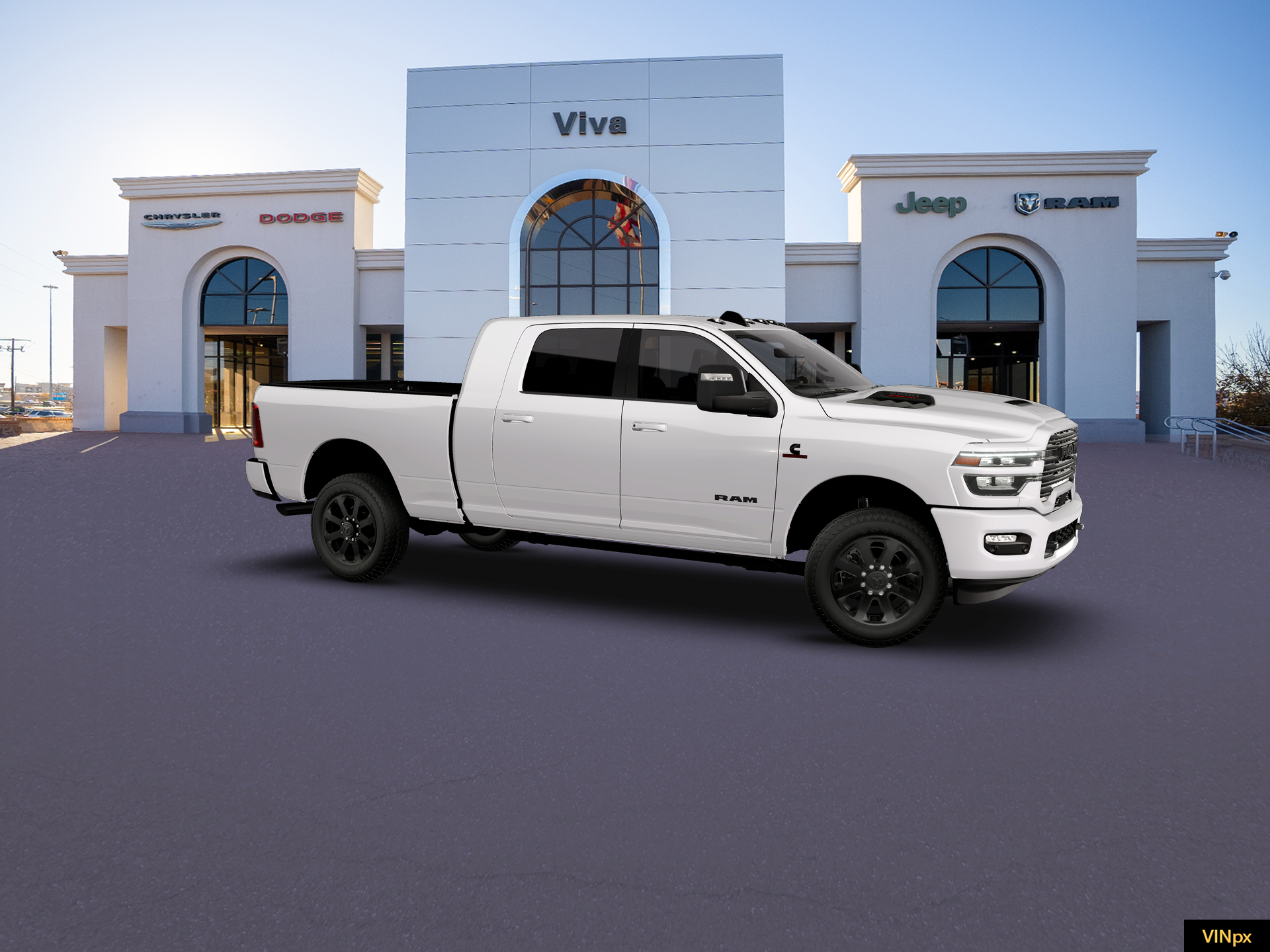 New 2026 Bright White Clear-Coat Exterior Paint RAM Laramie image 19