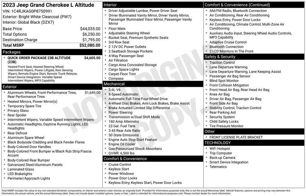 Used 2023 Bright White Clearcoat Jeep Altitude image 4