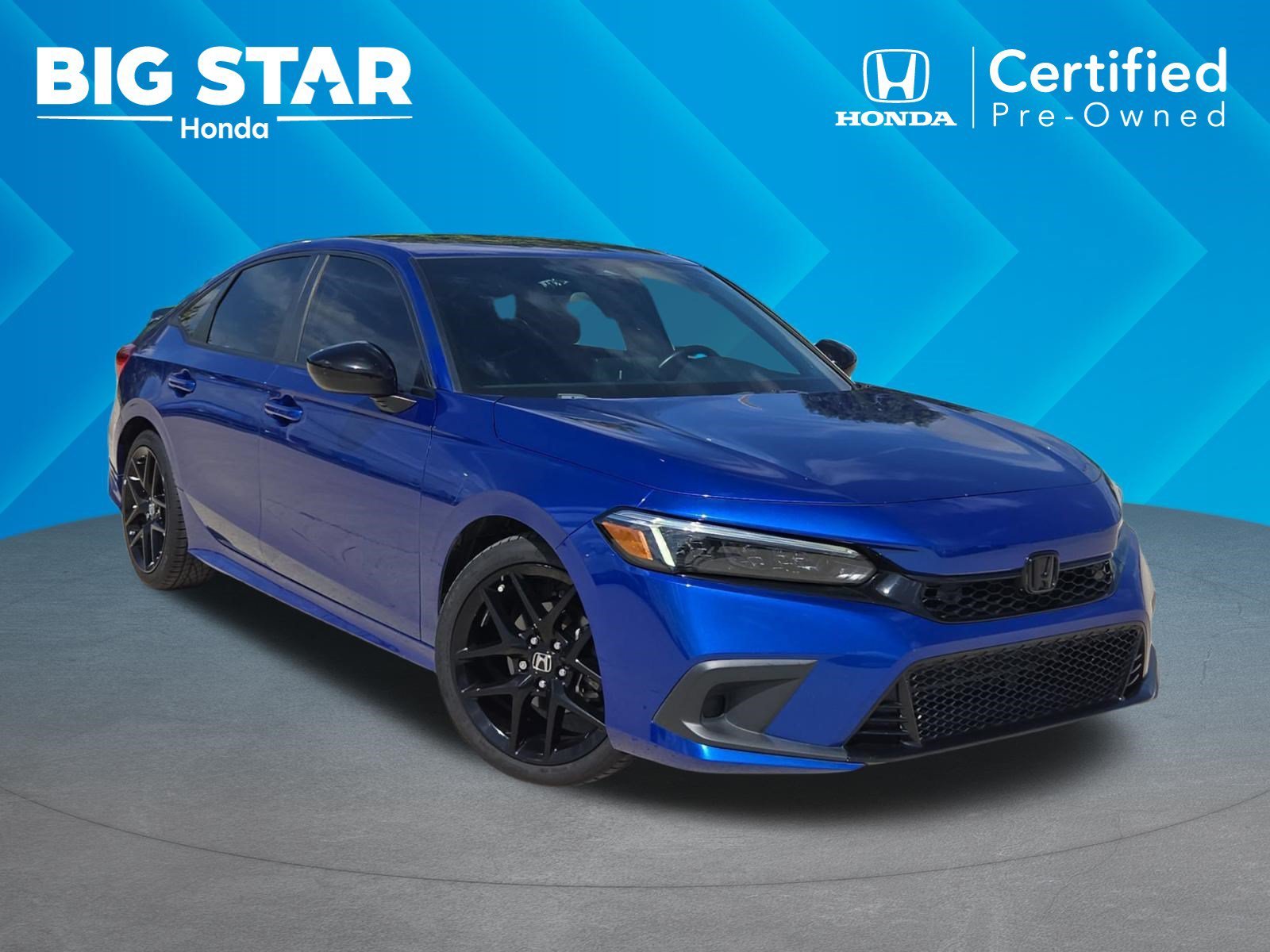 Certified Used 2023 Blue Honda Sport image 1
