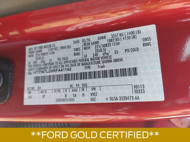 Used 2024 Red Ford Platinum image 34