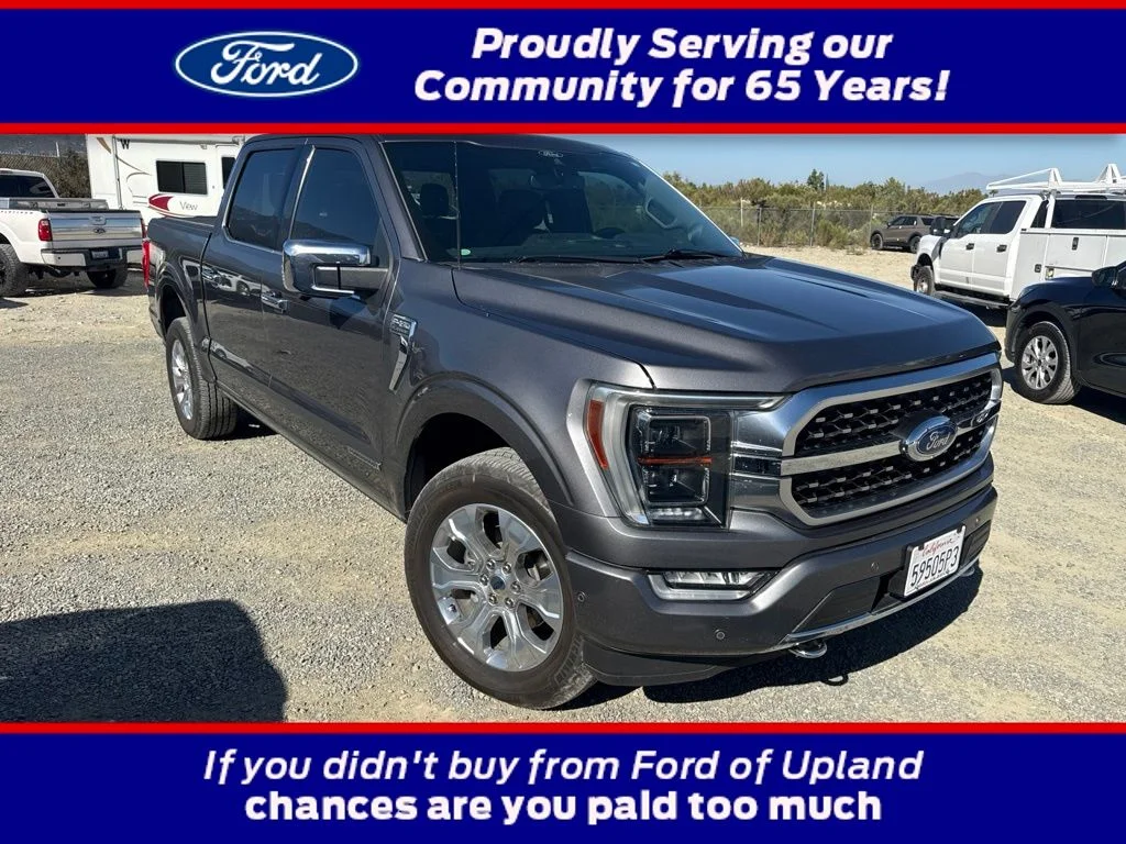 Used 2021 Gray Metallic Ford Platinum image 1