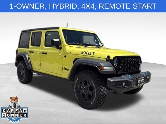 Used 2023 Yellow Jeep Willys 4xe image 1