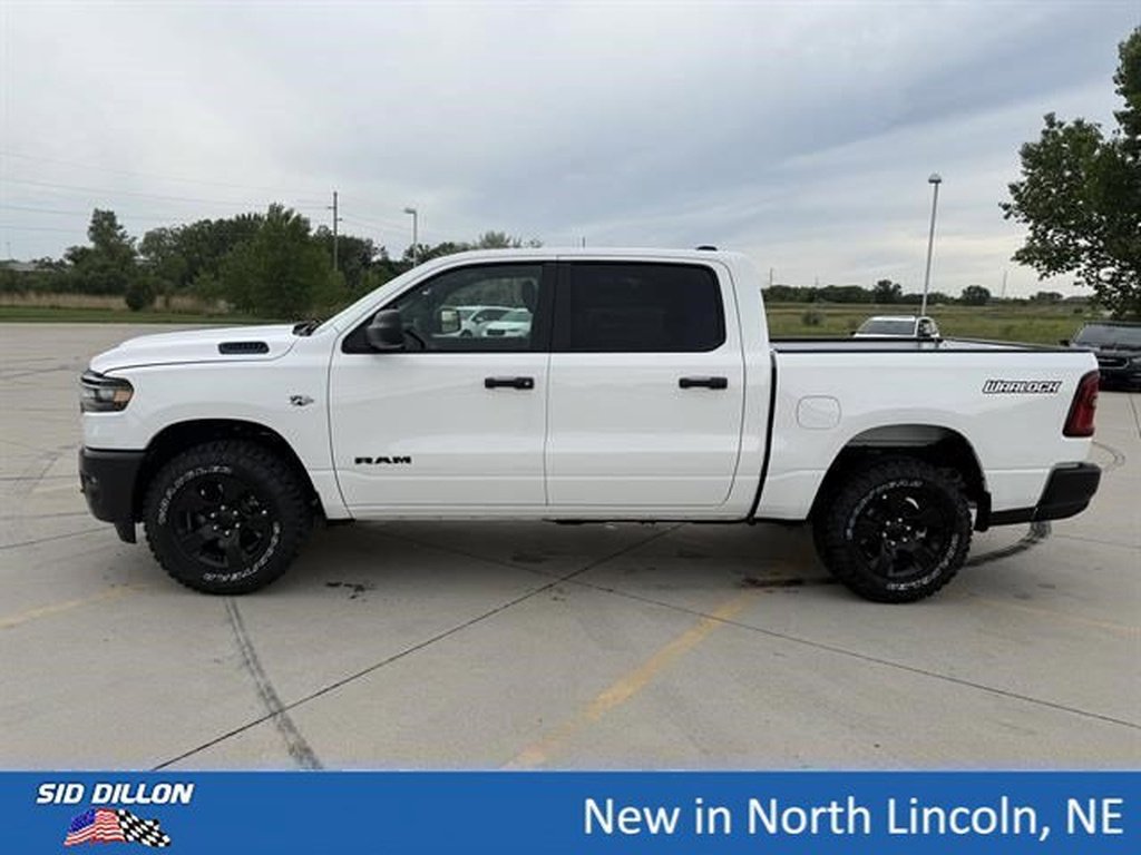 New 2026 Bright White Clear-Coat Exterior Paint RAM Warlock Crew Cab 4x4 5