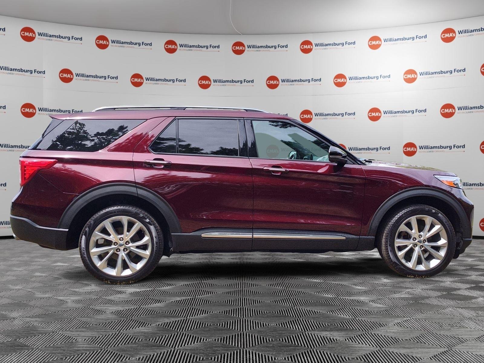 Used 2022 Burgundy Velvet Metallic Tinted Clearcoat Ford Platinum image 6