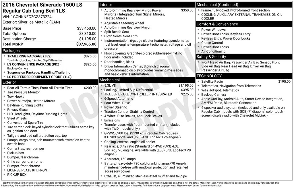 Used 2016 Silver Chevrolet LS image 2