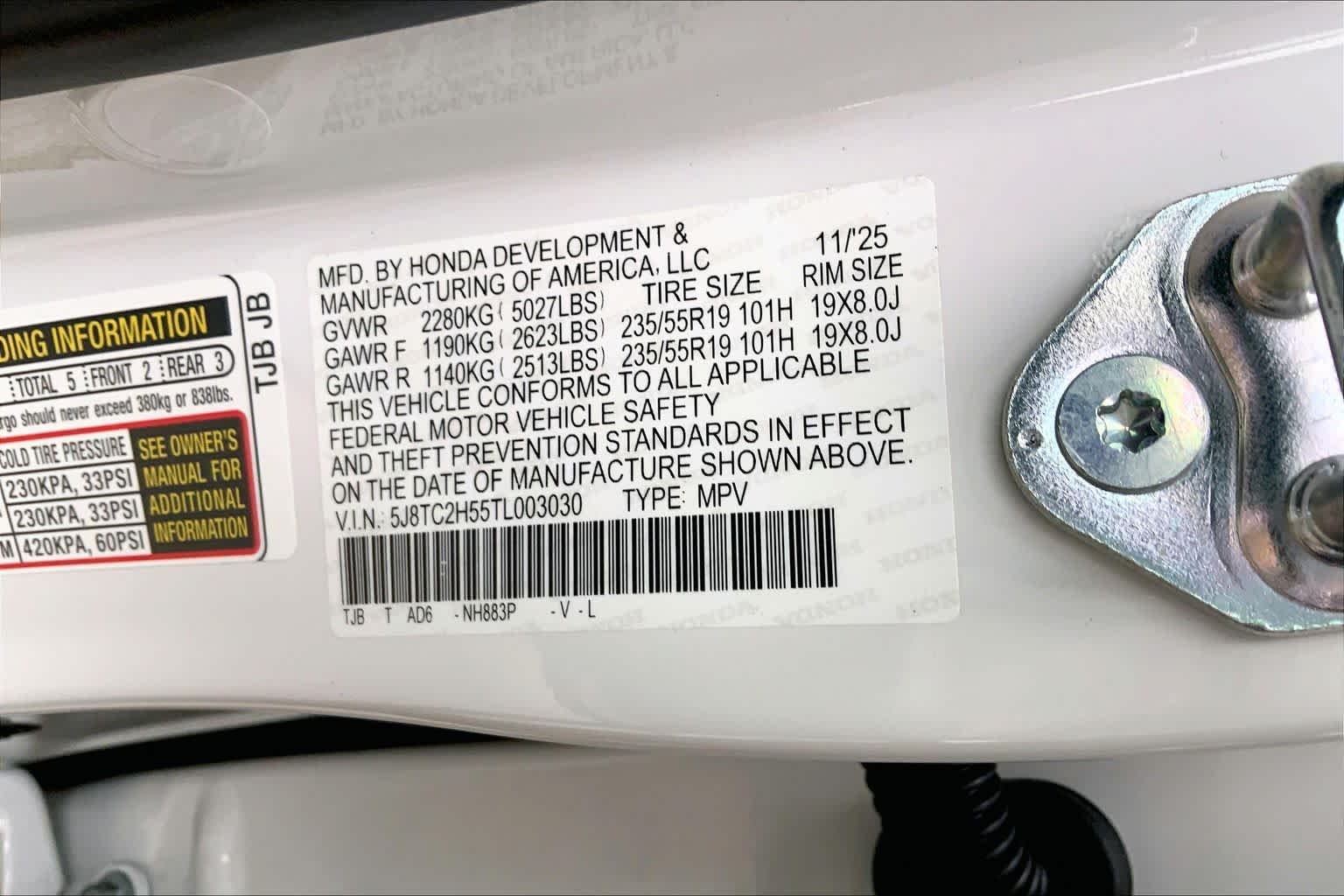 New 2026 Platinum White Pearl Acura w/Technology Package image 20