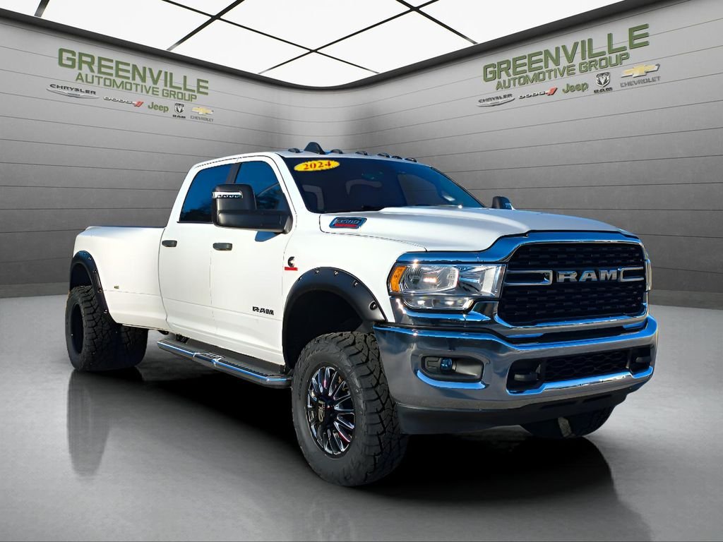 Used 2024 Bright White Clearcoat Ram Big Horn 6.7L Cummins 4X4 DRW Crew Cab image 4