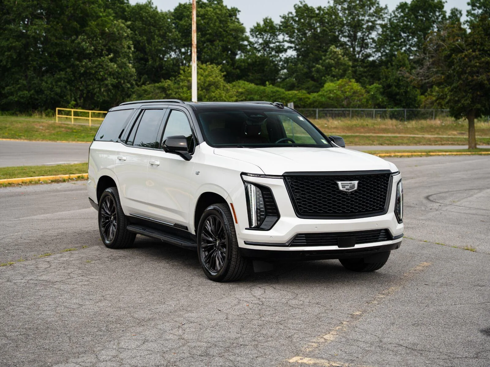 Used 2025 Crystal White Tricoat Cadillac Sport image 3