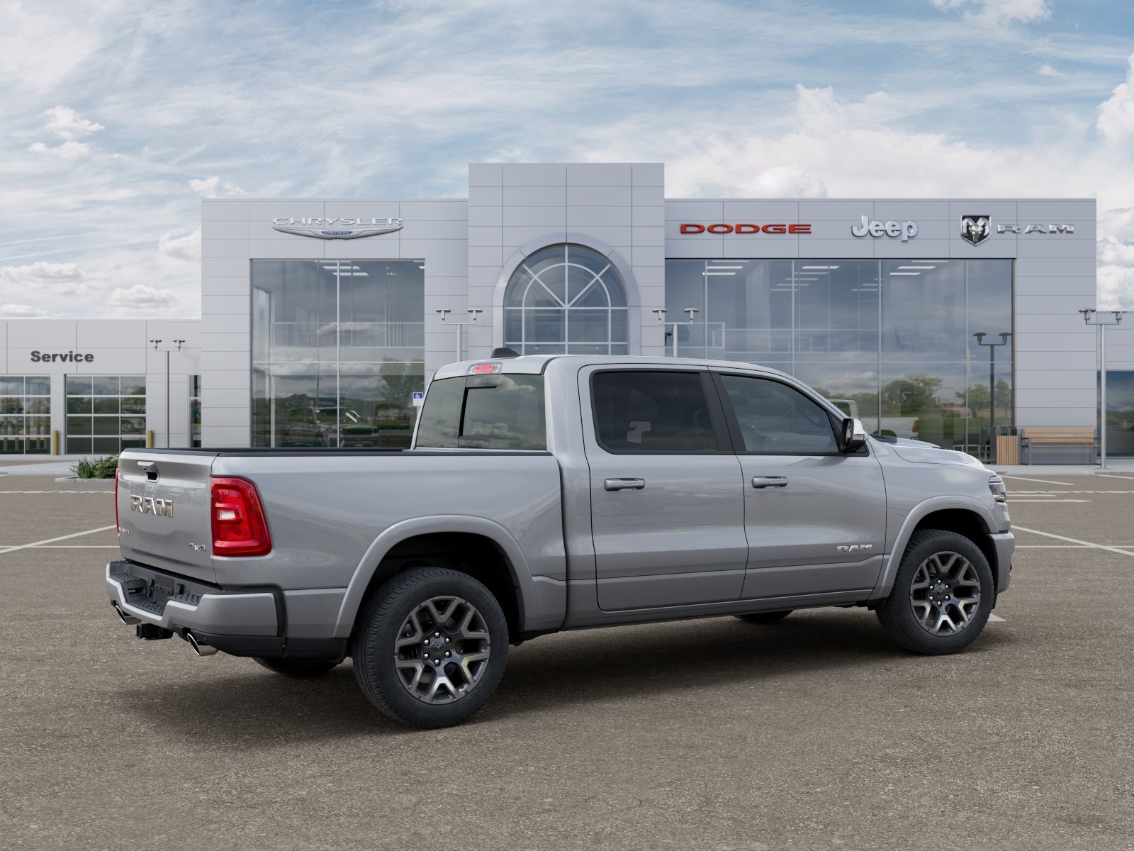 New 2026 Billet Silver Metallic Clear-Coat Exterior Paint RAM Laramie image 40