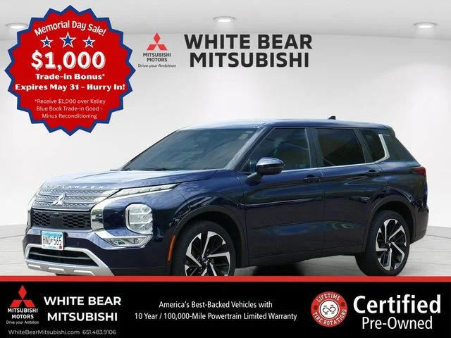 Certified 2022 Mitsubishi Outlander SE with VIN JA4J4UA81NZ034563 for sale in White Bear Lake, Minnesota