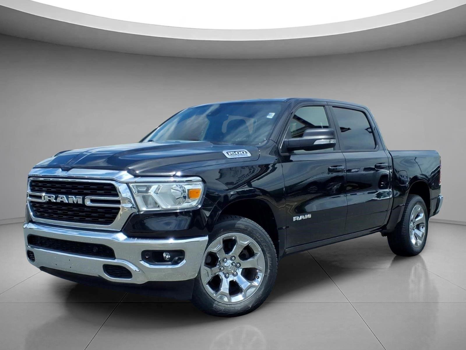 Used 2022 Diamond Black Crystal Pearlcoat Ram Big Horn image 1