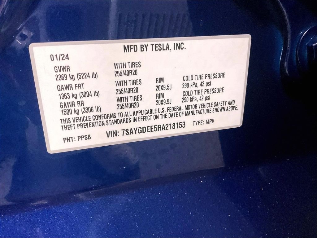 Used 2024 Blue Tesla Long Range image 36