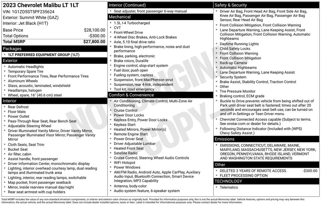 Used 2023 White Chevrolet LT image 17