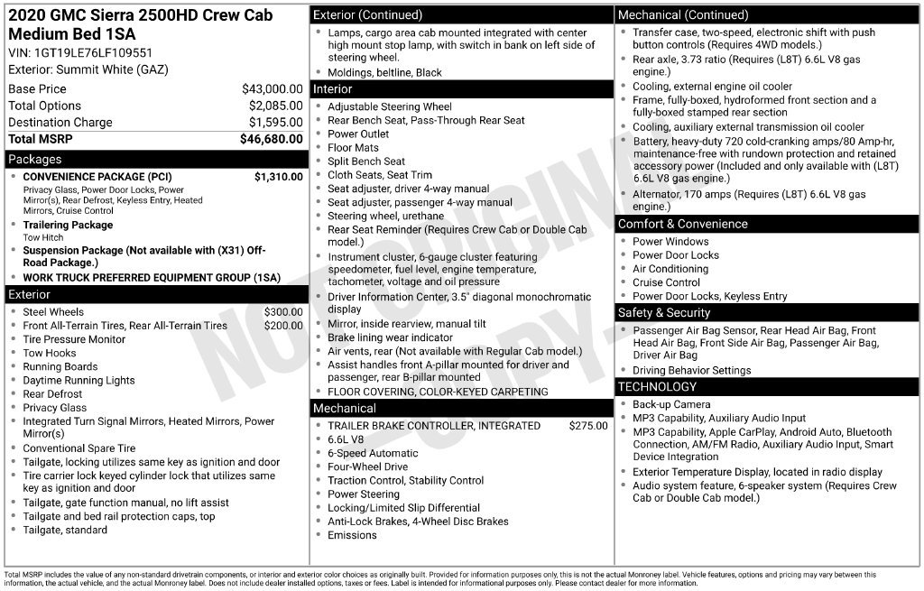 Used 2020 White GMC Base image 19