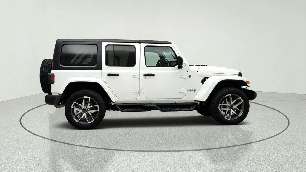 Used 2024 Bright White Clearcoat Jeep Sport S 4x4 w/ Convenience Group & Black Hard Top image 4