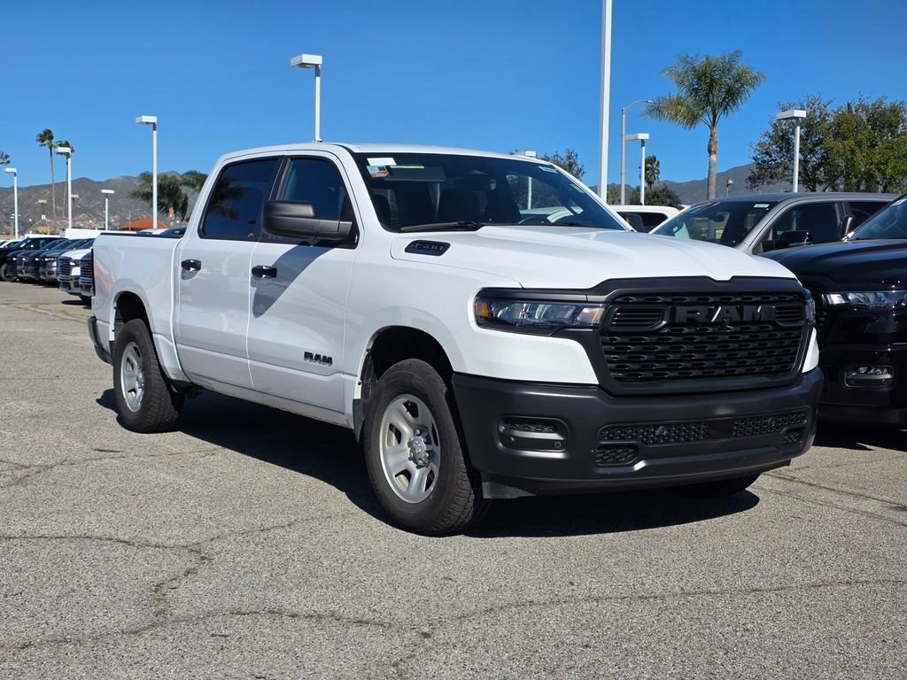 Bright White Clearcoat 2025 RAM 1500 Tradesman Crew Cab 4WD Pickup Truck Four-Wheel Drive
