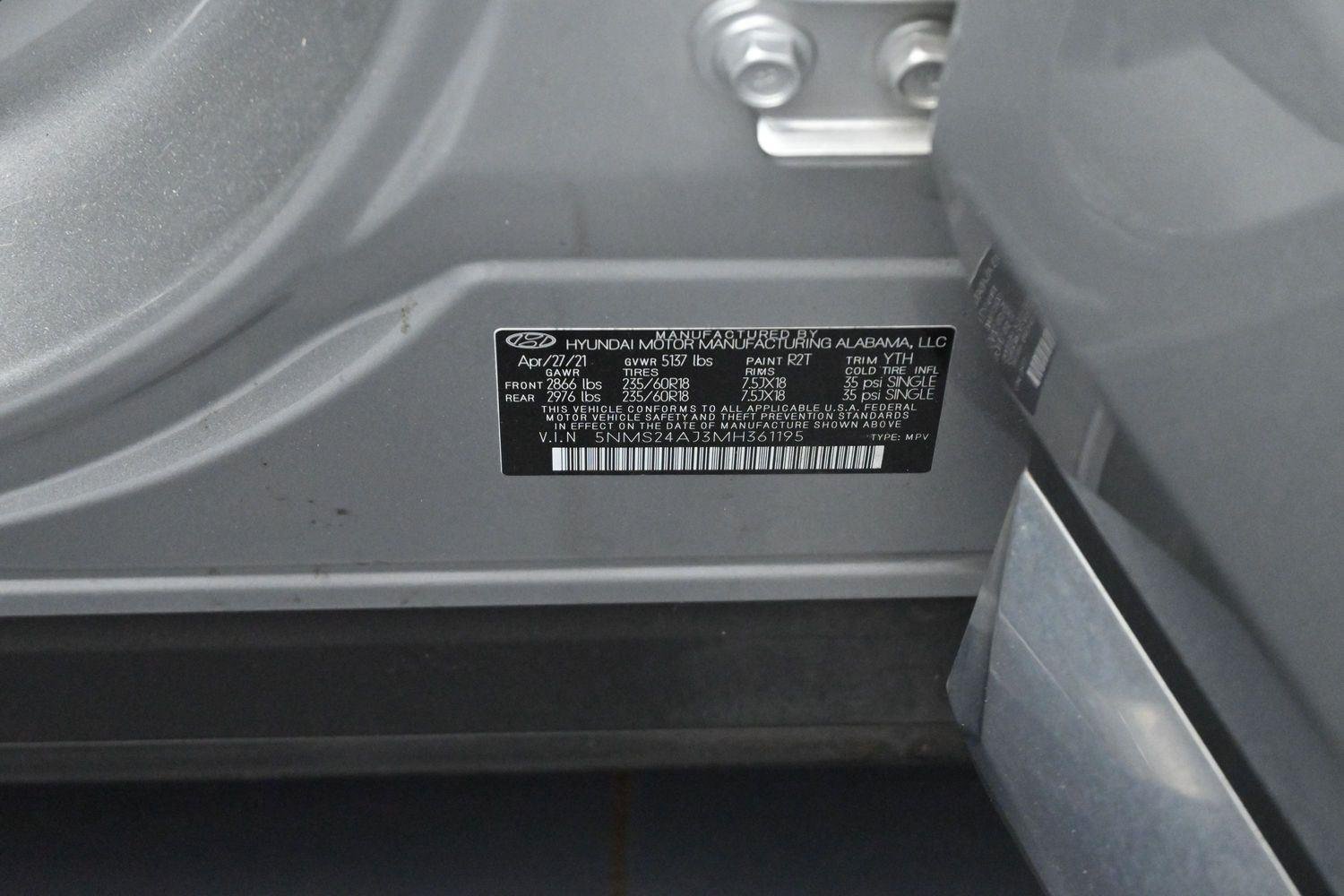 Used 2021 Shimmering Silver Hyundai SEL image 35