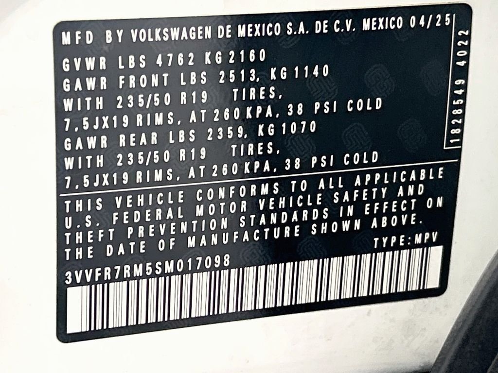 Certified Used 2025 White Volkswagen 2.0T SE image 33
