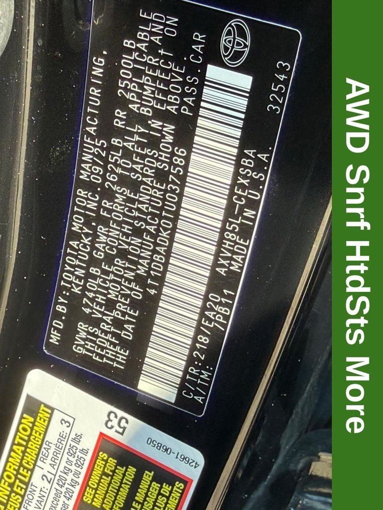 Used 2026 Midnight Black Metallic Toyota SE image 30