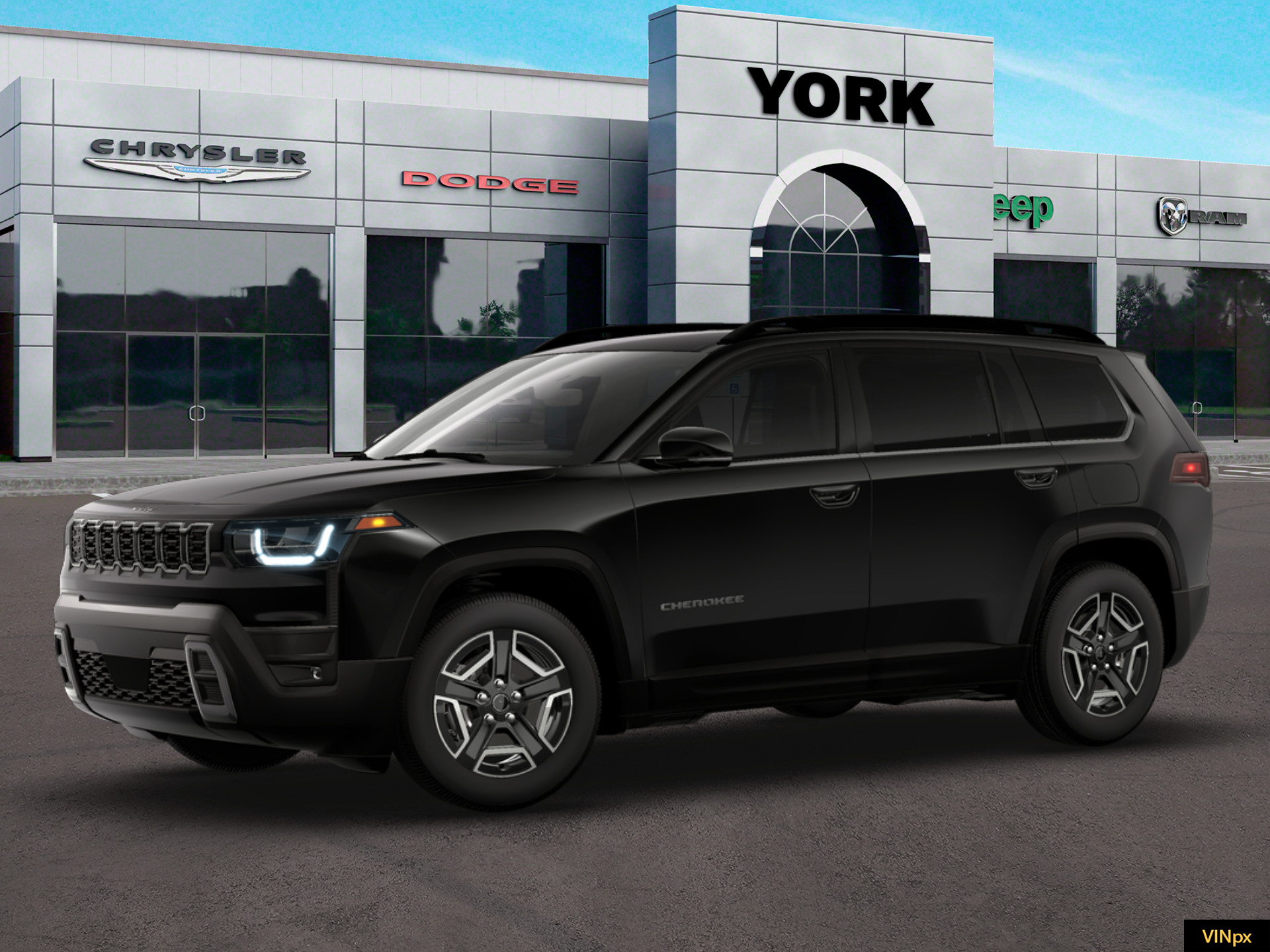 New 2026 Diamond Black Crystal Pearlcoat Jeep Laredo image 2