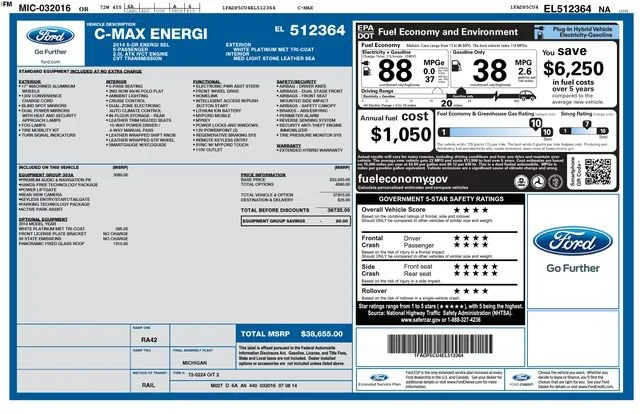 Used 2014 White Platinum Metallic Tri-Coat Ford SEL image 33